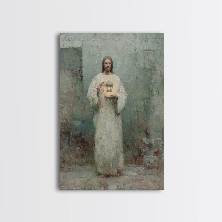 Holy Illumination – Framed Canvas Print – Christian Wall Art – Christian Art Canvas – Jesus Painting – Vintage Christian Art – Christian Ar