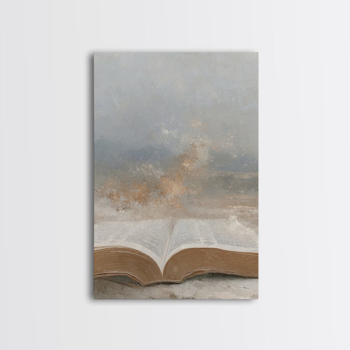 Light Of Scripture – Framed Canvas Print – Christian Wall Art – Christian Art Canvas – Jesus Painting – Christian Decor – Christmas Art