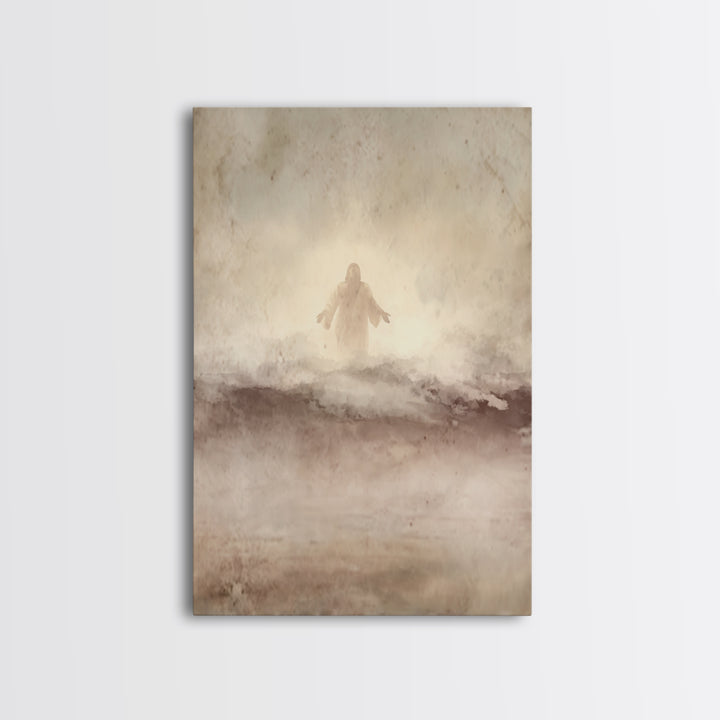 Eternal Presence – Framed Canvas Print – Christian Wall Art – Christian Art Canvas – Jesus Painting – Minimalist Christian Art – Christian
