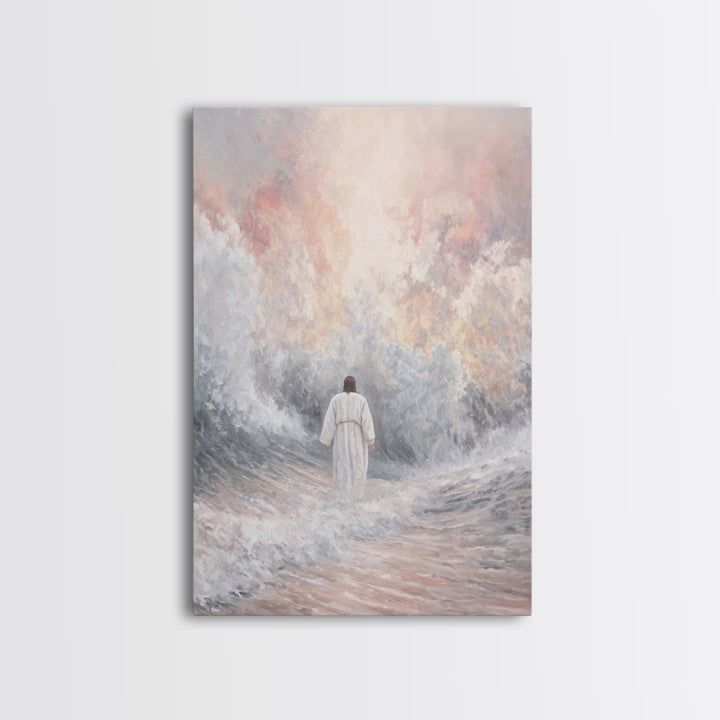 Light Of The Deep – Framed Canvas Print – Christian Art Painting – Jesus Wall Art – Christian Christmas Decorations – Abstract Christian Ar