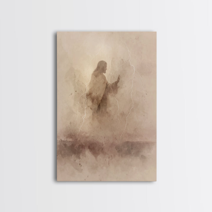 Lightborne Grace, Framed Canvas Print, Christian Art Canvas, Jesus Paintings, Subtle Christian Art, Christian Art Print, Christian Decorati