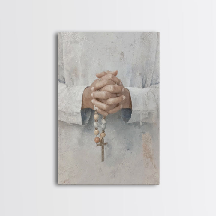 Prayer Of Grace – Framed Canvas Print – Christian Art Canvas – Christian Wall Art – Christian Painting – Christian Christmas Art – Christia