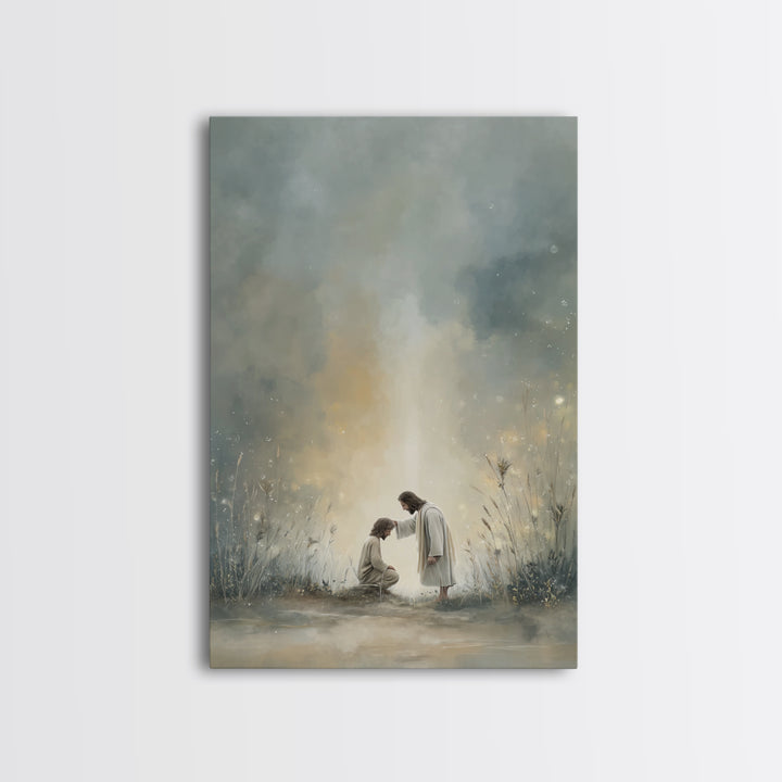 Light of Renewal – Framed Canvas Print – Christian Wall Art – Jesus Art Canvas – Christian Painting – Subtle Christian Art – Christian Home