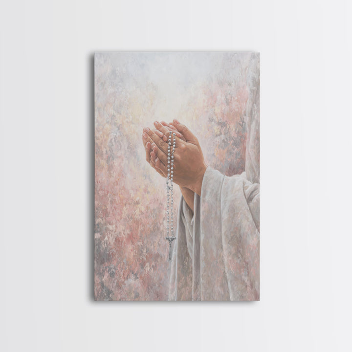 Sacred Offering – Framed Canvas Print – Christian Wall Art – Christian Art Canvas – Christian Painting – Christmas Art – Christian Decor