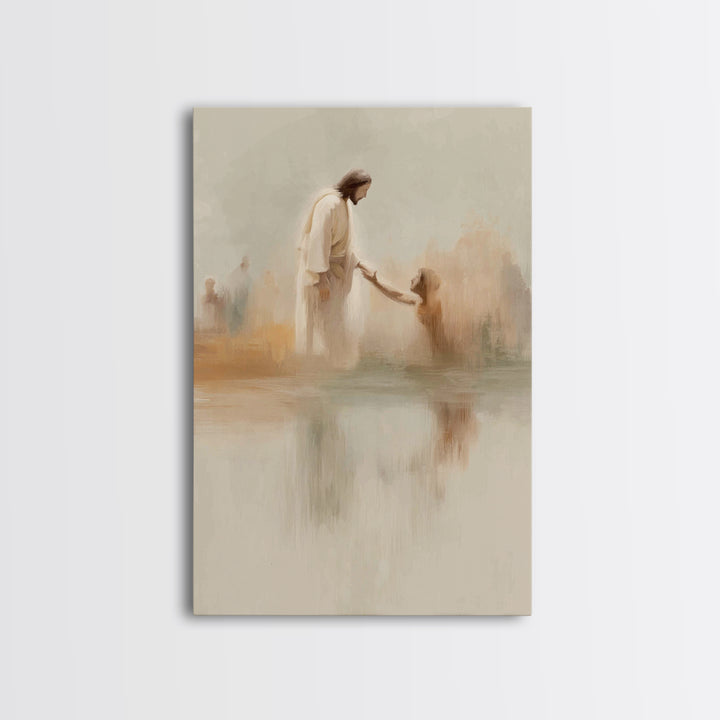 River Of Mercy – Framed Canvas Print – Christian Wall Art – Jesus Painting – Christian Art Canvas – Unique Christian Art – Christian Decor