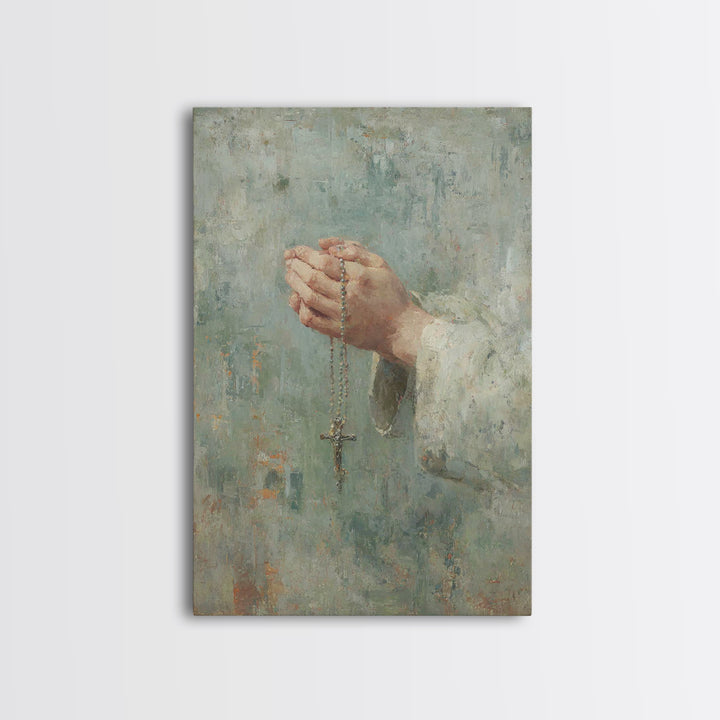 Blessed Stillness – Framed Canvas Print – Christian Art Canvas – Christian Wall Art – Christian Painting – Christian Decor – Christmas Art