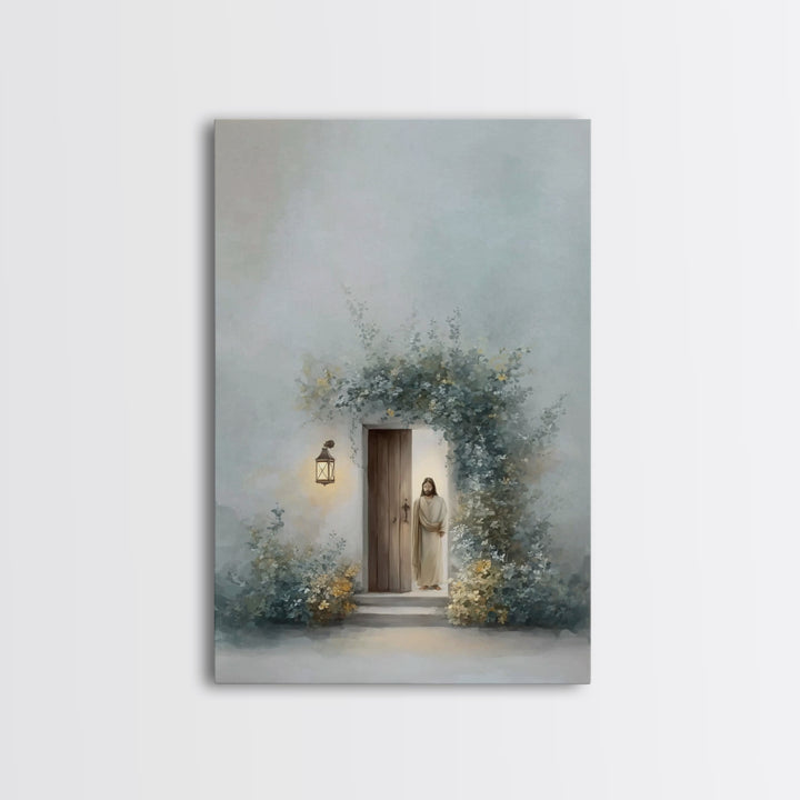 gentle Dawn Welcome | Framed Canvas Print | Christian Art Canvas | Jesus Art Print | Modern Christian Art | Christian Wall Art | Christian