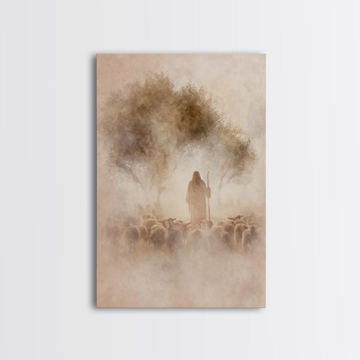 Gardens Of Mercy – Framed Canvas Print – Jesus Painting – Christian Wall Art – Christian Art Canvas – Christian Christmas Art – Christian D