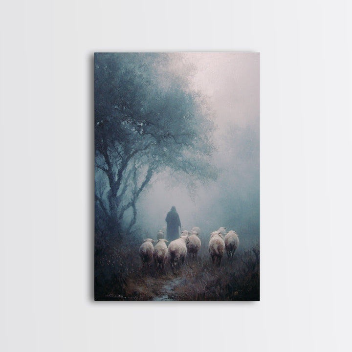 Dawn Of Compassion – Framed Canvas Print – Christian Art Canvas – Jesus Painting – Christian Wall Art – Christmas Art – Christian Christmas