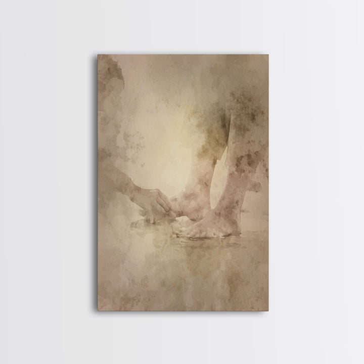 Servant Love – Framed Canvas Print – Christian Art Canvas – Christian Wall Art – Christian Painting – Christian Decor – Christian Christmas