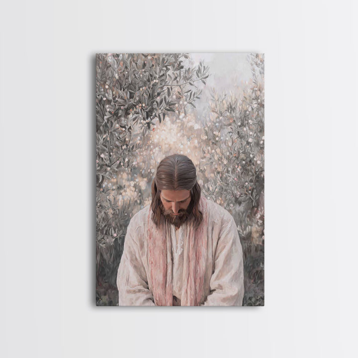 Risen Light Path, Framed Canvas Print, Christian Christmas Art, Jesus Painting, Christian Wall Art, Christmas Art Prints, Christian Art Can