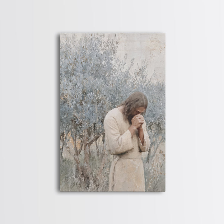 Radiant Messiah Bloom, Framed Canvas Print, Christian Art Painting, Jesus Wall Art, Christian Decor, Christian Art Canvas, Christian Gift