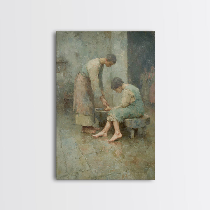 Servant’s Grace – Framed Canvas Print – Christian Wall Art – Christian Art Canvas – Christian Painting – Vintage Christian Art – Christian