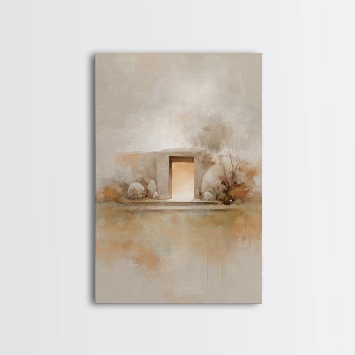 Light Of Renewal | Framed Canvas Print | Christian Art Canvas | Christian Wall Art | Christian Gift | Jesus Painting | Modern Christian Art