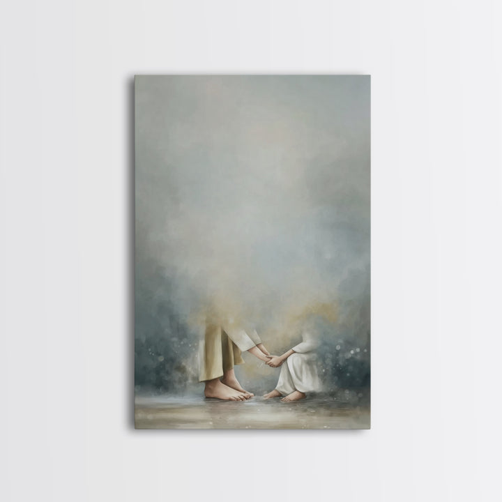 Humble Light – Framed Canvas Print – Christian Art Canvas – Christian Wall Art – Christian Painting – Christian Decor – Subtle Christian Ar