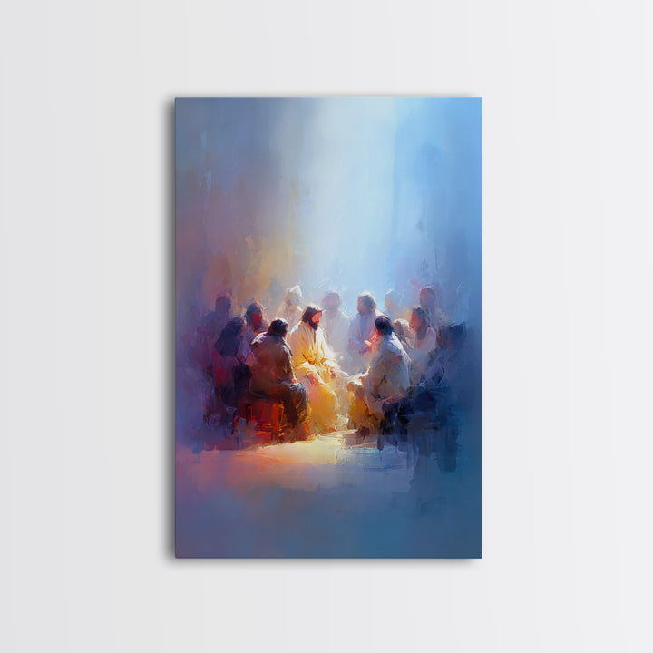 Radiant Fellowship, Framed Canvas Print, Christian Art Canvas, Christian Wall Art, Jesus Painting, Christian Gift Ideas, Large Christian Ar