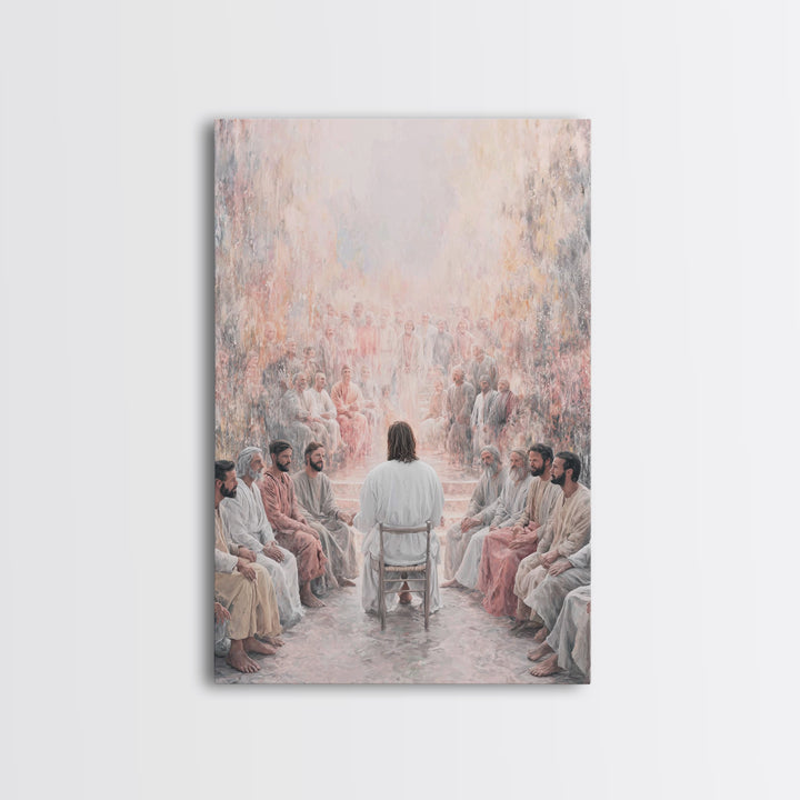 Heavenly Gathering – Framed Canvas Print – Christian Wall Art – Christian Art Canvas – Jesus Painting – Christian Art – Christian Gift Idea