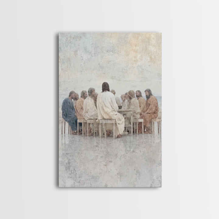 Circle Of Teaching, Framed Canvas Print, Christian Art Canvas, Jesus Painting, Christian Wall Art, Modern Christian Art, Christian Gift