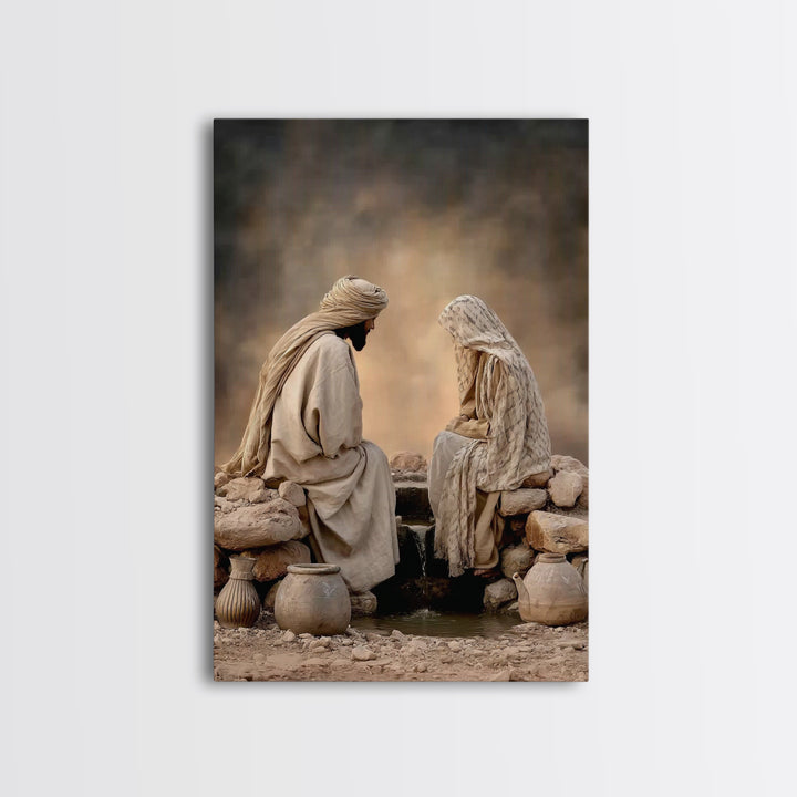 Well Of Mercy, Framed Canvas Print, Christian Art, Jesus Painting, Christian Wall Art, Christian Art Canvas, Christian Gift Ideas