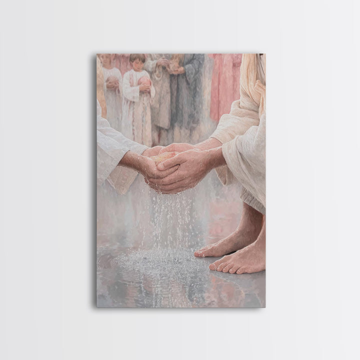 Living Waters Hope – Framed Canvas Print – Christian Wall Art – Christian Art Canvas – Christian Painting – Christian Christmas Art – Chris