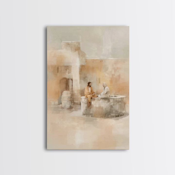 Desert Well Grace, Framed Canvas Print, Jesus Painting, Christian Wall Art, Christian Art Canvas, Christian Art, Christian Gift Ideas