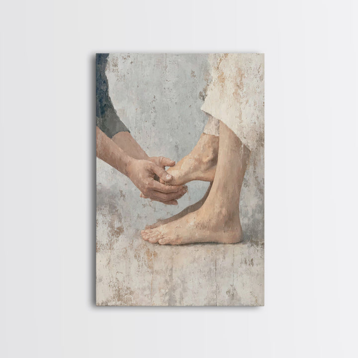 Cleansing Mercy – Framed Canvas Print – Christian Art Canvas – Christian Wall Art – Christian Painting – Vintage Christian Art – Christian