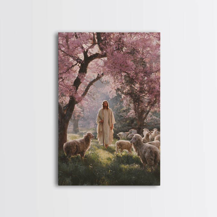 Blossoms Of Mercy – Framed Canvas Print – Christian Wall Art – Jesus Painting – Christian Art Canvas – Christian Decor – Large Christian Ar