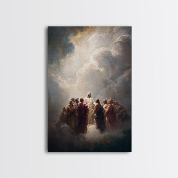 Heavenly Gathering | Framed Canvas Print | Christian Art Canvas | Christian Wall Art | Jesus Painting | Christian Art | Christian Decor | L