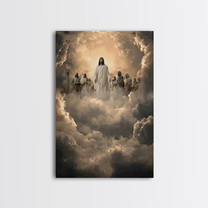 Heaven’s Pink Circle, Framed Canvas Print, Christian Art Canvas, Christian Wall Art, Jesus Painting, Christian Art, Christian Decor, Subtle
