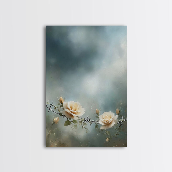 Thornborn Beauty – Framed Canvas Print – Christian Art Canvas – Christian Wall Art – Christian Art Painting – Christian Decor – Modern Chri