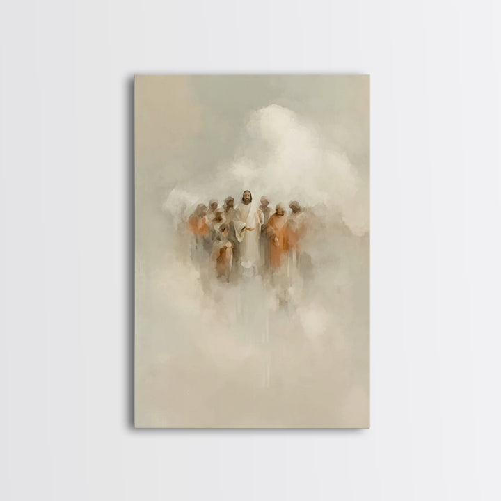 Crowned In Clouds – Framed Canvas Print – Christian Wall Art – Christian Art Canvas – Jesus Painting – Christian Art – Christian Decor – Ch