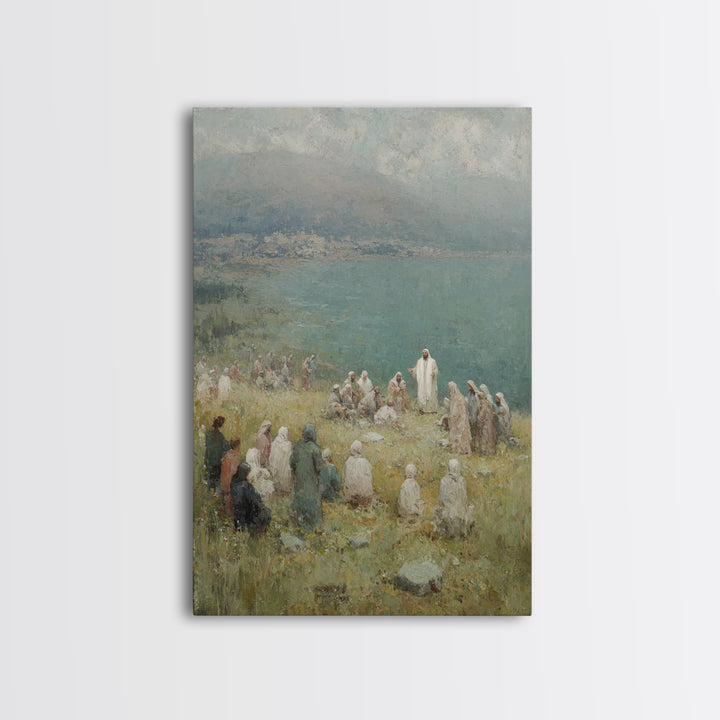 Sermon By The Sea – Framed Canvas Print – Christian Wall Art – Christian Art Canvas – Jesus Painting – Christian Art – Christian Decor – Su