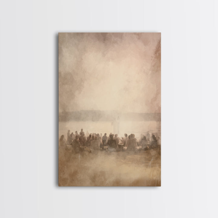 Golden Dawn Assembly, Framed Canvas Print, Christian Art Canvas, Christian Wall Art, Jesus Painting, Christian Art, Christian Decor, Subtle