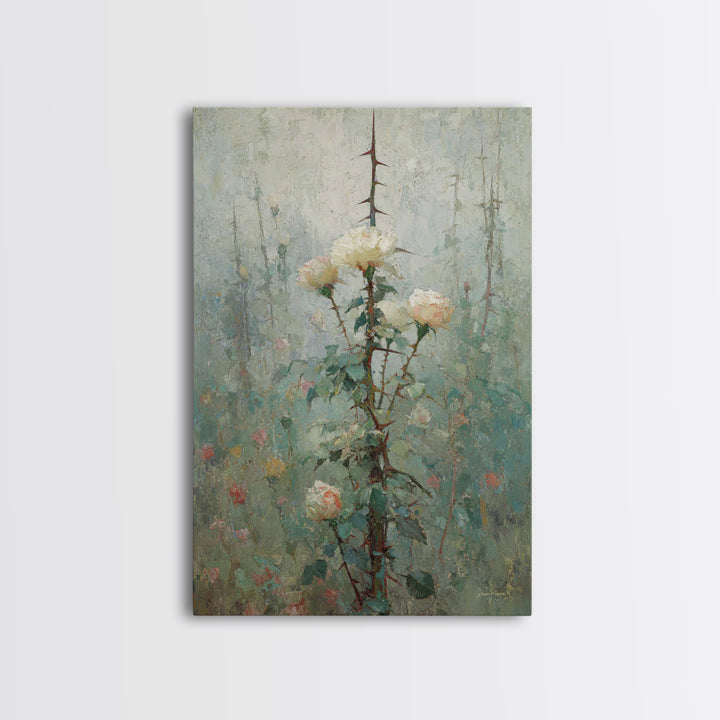 Rose Of Redemption – Framed Canvas Print – Christian Wall Art – Christian Art Canvas – Christian Art Work – Christian Decor – Unique Christ