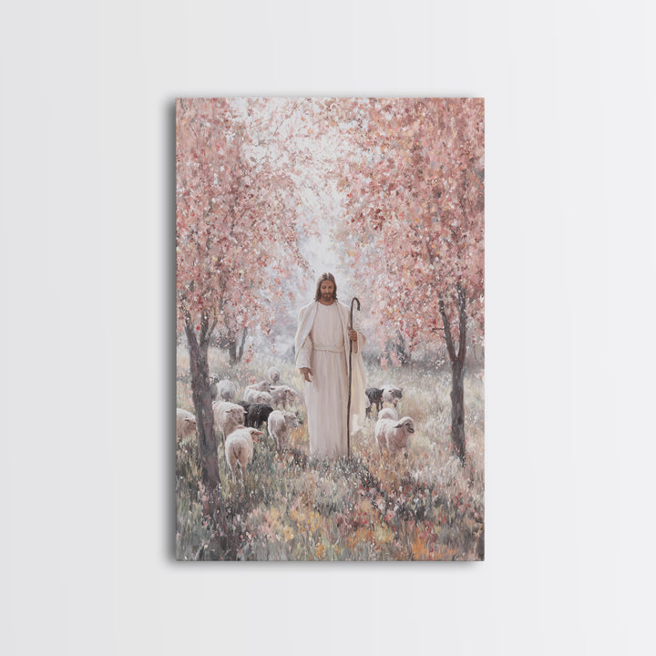 Garden Of Mercy, Framed Canvas Print, Christian Art Canvas, Christian Wall Art, Jesus Painting, Large Christian Painting, Christian Decor,