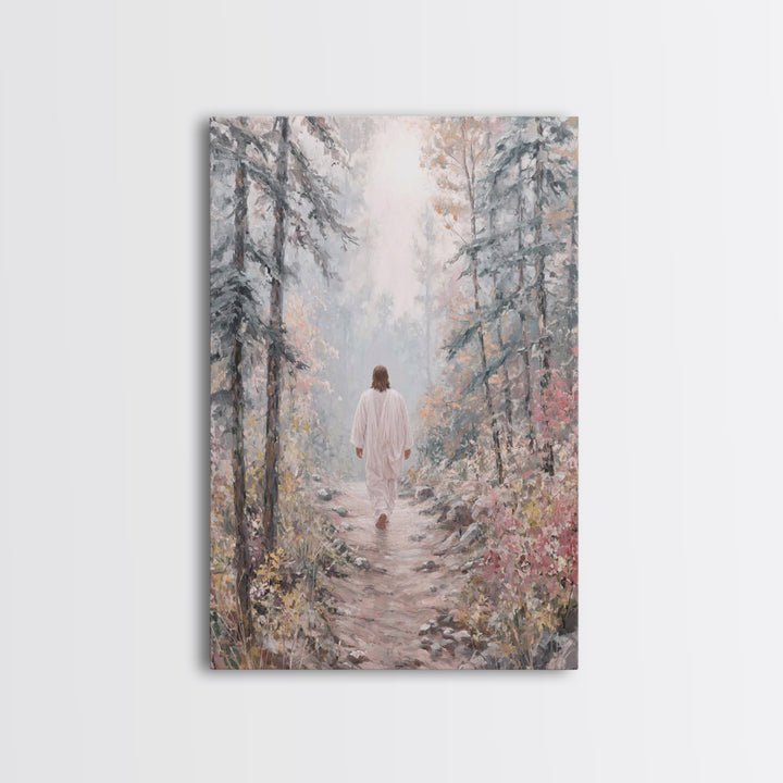 Silent Trail Mercy | Framed Canvas Print | Christian Wall Art | Subtle Christian Art | Christian Art Canvas | Jesus Painting | Christian De