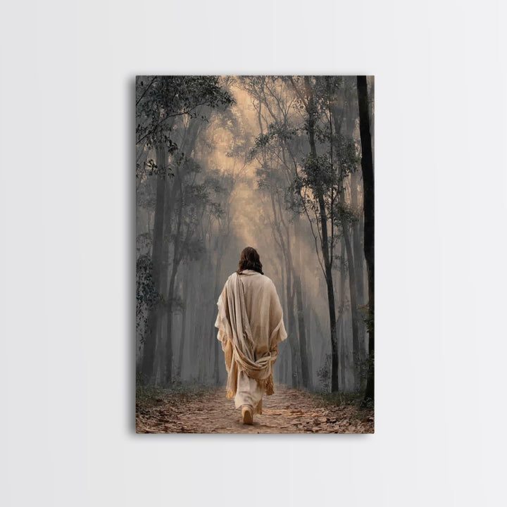 Light Of The Way – Framed Canvas Print – Christian Wall Art – Jesus Painting – Christian Art Canvas – Moody Christian Art – Christian Gift