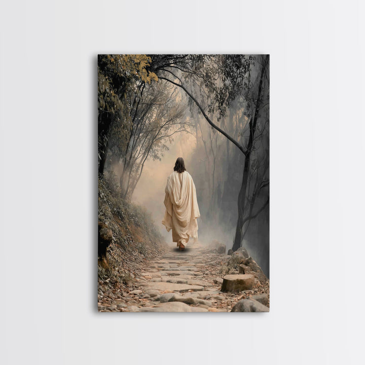 Path Of Mercy – Framed Canvas Print – Christian Wall Art – Jesus Painting – Christian Art Canvas – Christian Christmas Art – Christian Deco