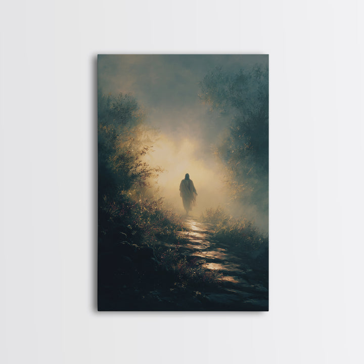 Forest Of Peace – Framed Canvas Print – Christian Wall Art – Jesus Painting – Christian Art Canvas – Large Christian Art – Christian Christ