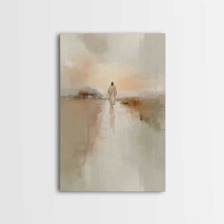 Radiant Path – Framed Canvas Print – Christian Art Canvas – Christian Wall Art – Jesus Painting – Moody Christian Art – Christian Gift Idea