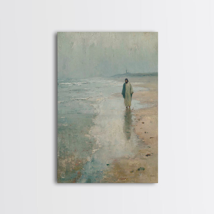 Haven Of Stillness - Framed Canvas Print - Christian Painting - Christian Wall Art - Subtle Christian Art - Jesus Canvas Art - Christian De