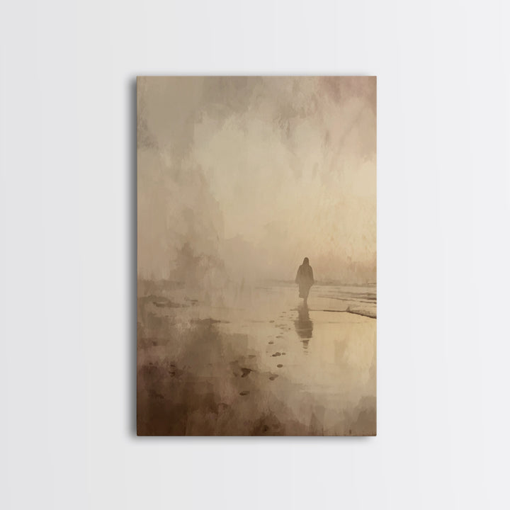 Deserted Grace Walk - Framed Canvas Print - Christian Art Print - Jesus Painting - Christian Wall Art - Moody Christian Art - Christian Hom
