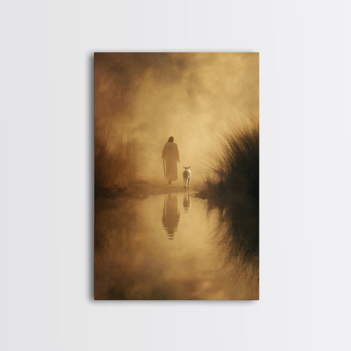 Shoreline Of Hope – Framed Canvas Print – Jesus Canvas Art – Christian Wall Art – Modern Christian Art – Christian Decoration – Christmas A