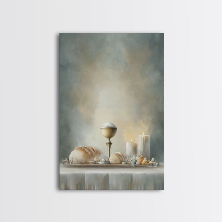 Table Of Grace – Framed Canvas Print – Christian Art Canvas – Christian Wall Art – Large Christian Art – Christian Decor For Home