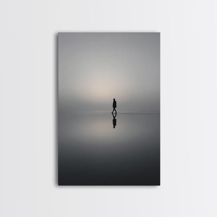 Solitary Grace - Framed Canvas Print - Christian Wall Art - Christian Art Canvas - Jesus Painting - Moody Christian Art