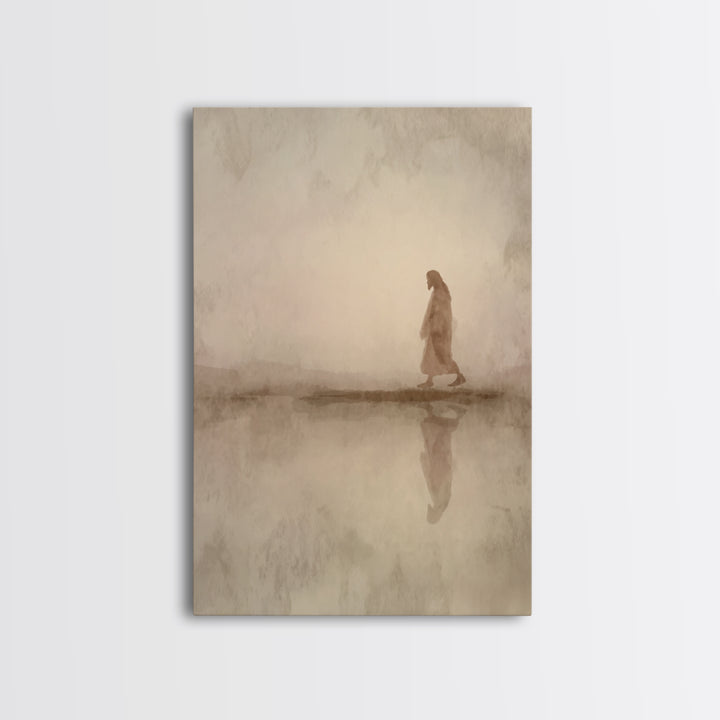 Ancient Walk - Framed Canvas Print - Christian Wall Art - Jesus Painting - Vintage Christian Art - Christian Art Canvas - Christian Gift