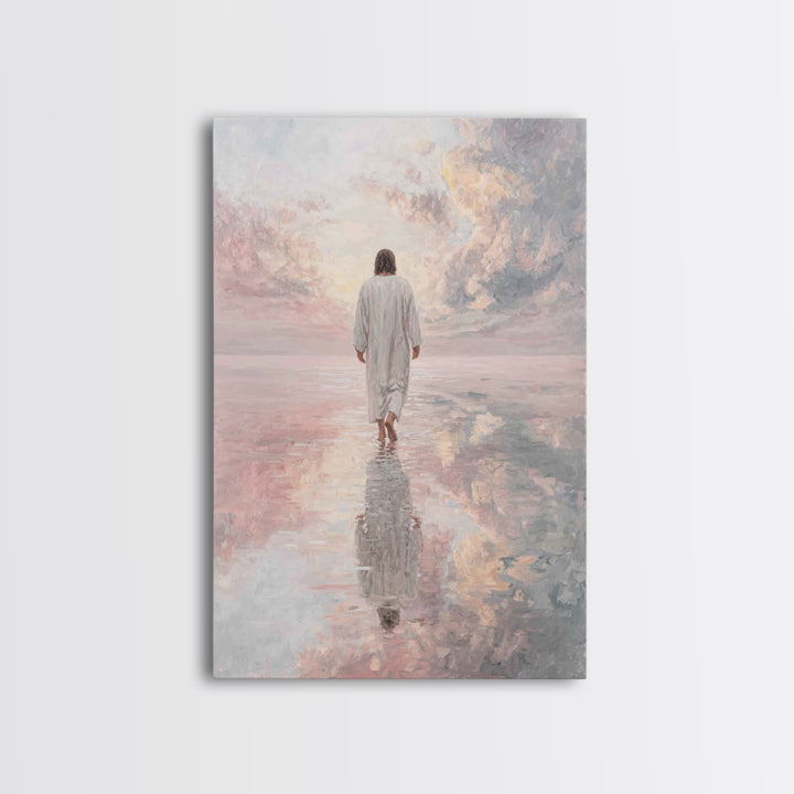 Gentle Horizon | Framed Canvas Print | Christian Art Canvas | Christian Wall Art | Jesus Painting | Subtle Christian Art