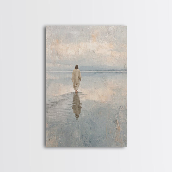 Heavenly Path , Framed Canvas Print, Christian Wall Art, Christian Art Canvas, Jesus Painting, Christian Christmas Art
