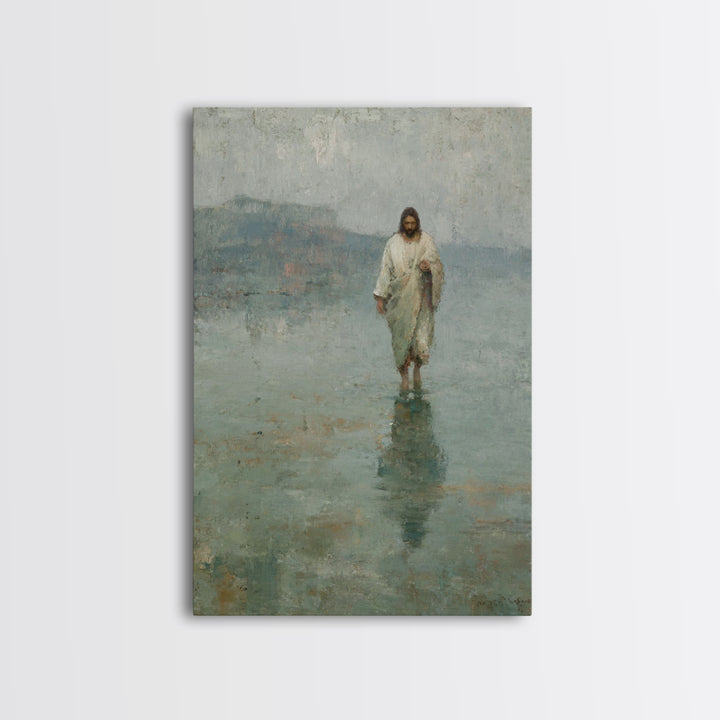 Hallowed Path | Framed Canvas Print | Christian Art Canvas | Jesus Painting | Vintage Christian Art | Christian Wall Art