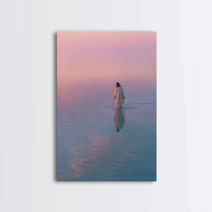 Rosewater Peace , Framed Canvas Print, Christian Art Canvas, Jesus Painting, Modern Christian Art, Christian Wall Art